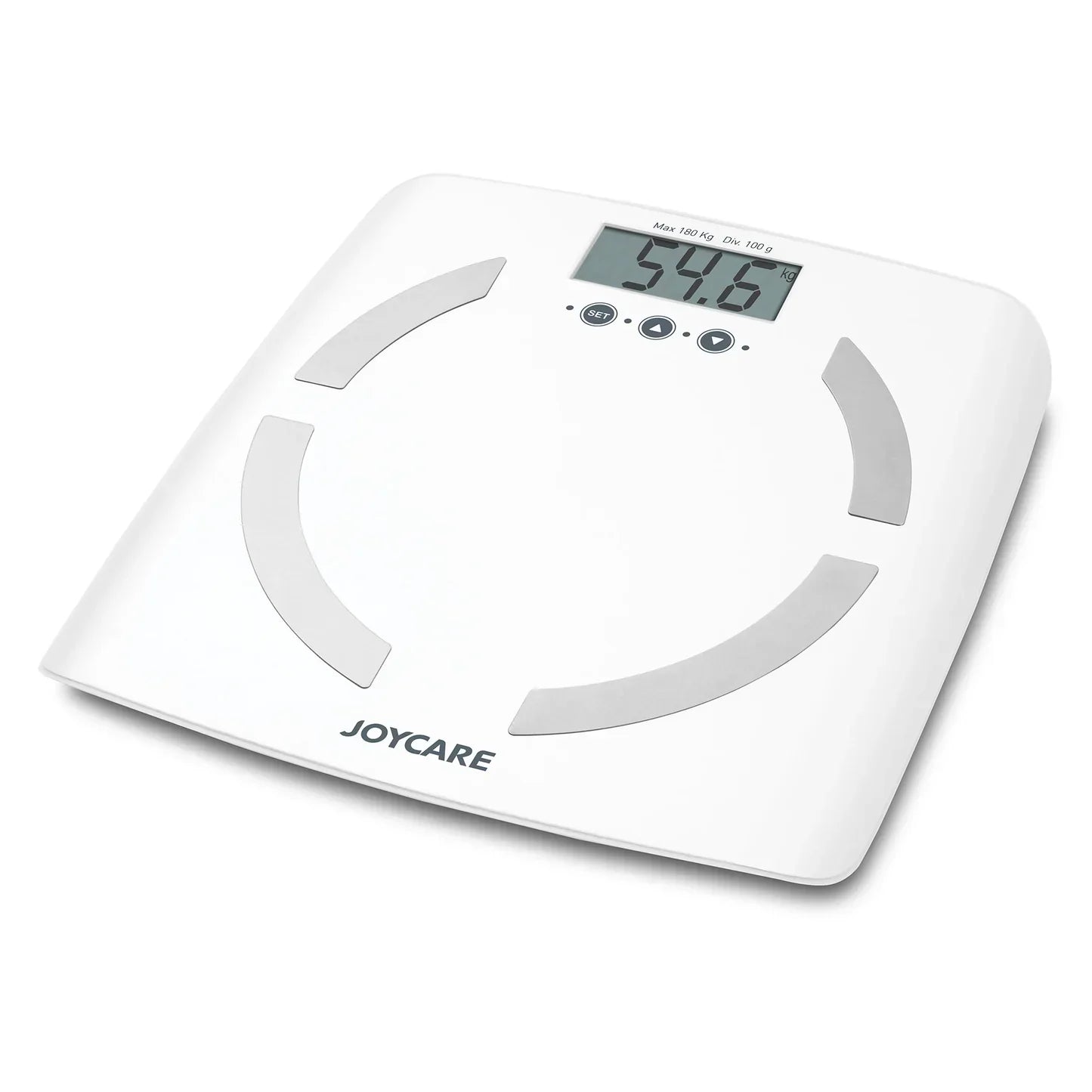 JOYCARE Bilancia Body Monitor 180kg Grasso Acqua Memoria Auto On-Off
