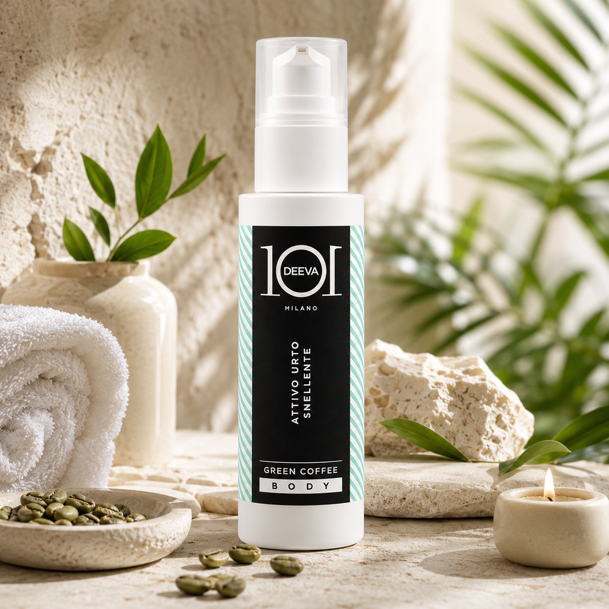 101 Cosmetica Shock Slimming Active Body Concentrate for Localised Adiposity Made in Italy – Green Coffee Line 100 ml