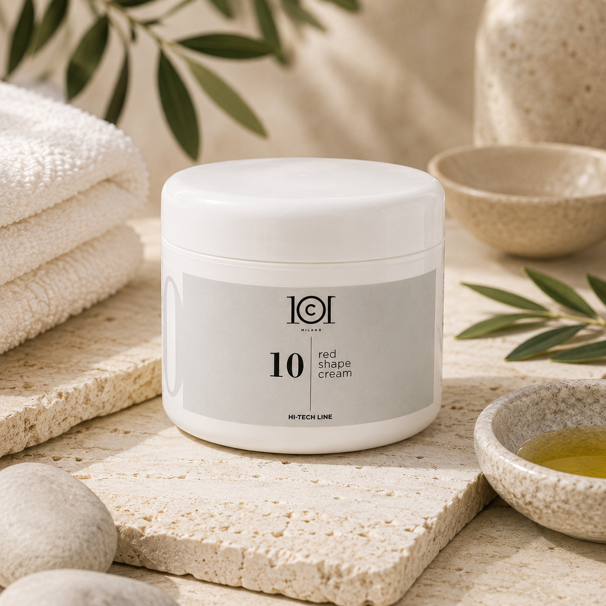 101 Cosmetica Red Shape Body Massage Cream for Cellulite-Prone Skin Made in Italy – Hi-Tech Line 500 ml