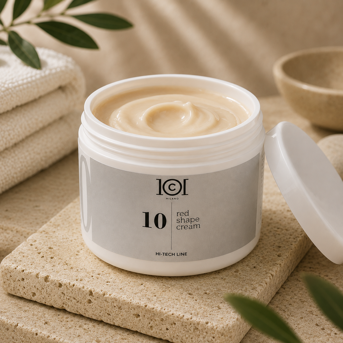 101 Cosmetica Red Shape Body Massage Cream for Cellulite-Prone Skin Made in Italy – Hi-Tech Line 500 ml