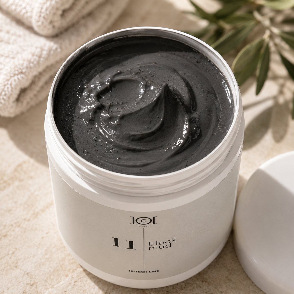 101 Cosmetica Black Mud Exfoliating and Purifying Body Treatment for Cellulite-Prone Skin Made in Italy – Hi-Tech Line 1000 ml