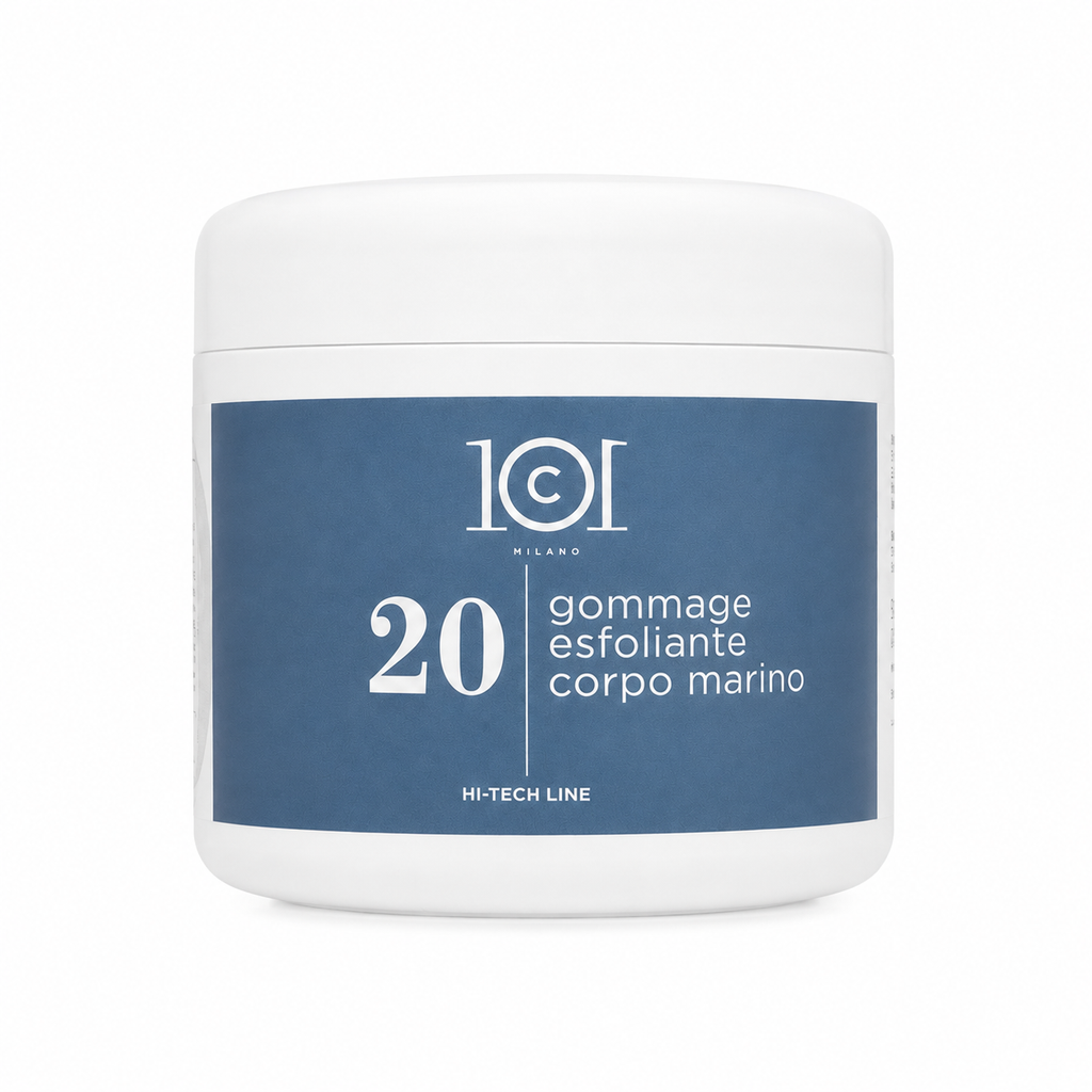 101 Cosmetica Körperpeeling mit Meeresalgen für entwässernde und remineralisierende Pflege Made in Italy – Hi-Tech Line 500 ml