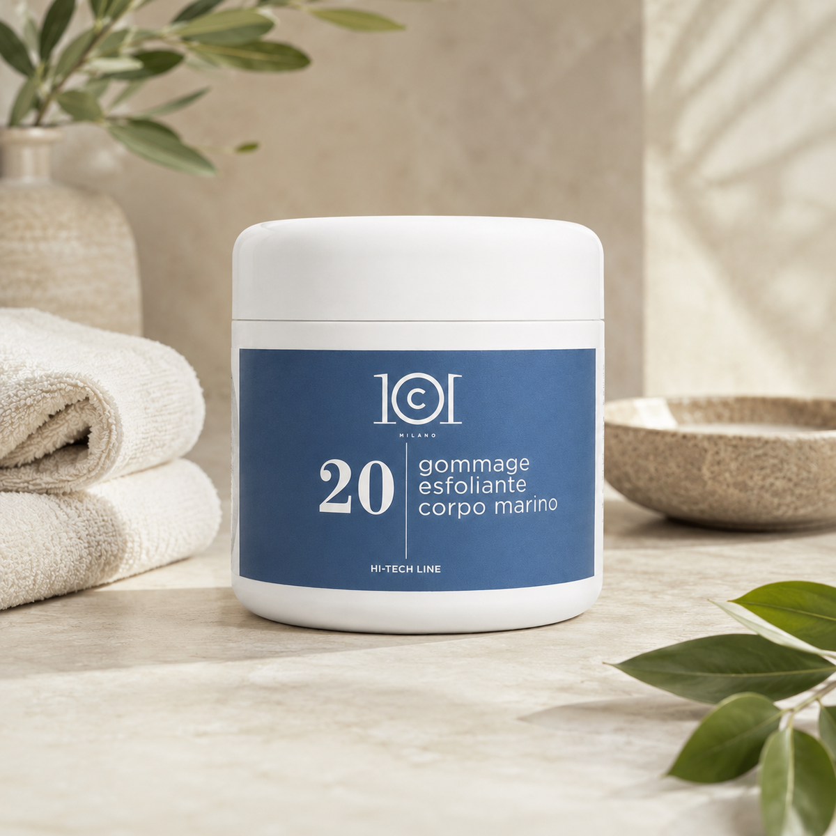 101 Cosmetica Marine Algae Exfoliating Body Gommage for Draining and Remineralising Care Made in Italy – Hi-Tech Line 500 ml