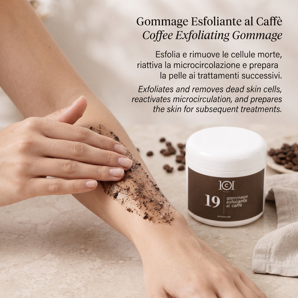 101 Cosmetica Coffee Exfoliating Body Gommage for Toning and Energising Care Made in Italy – Hi-Tech Line 500 ml