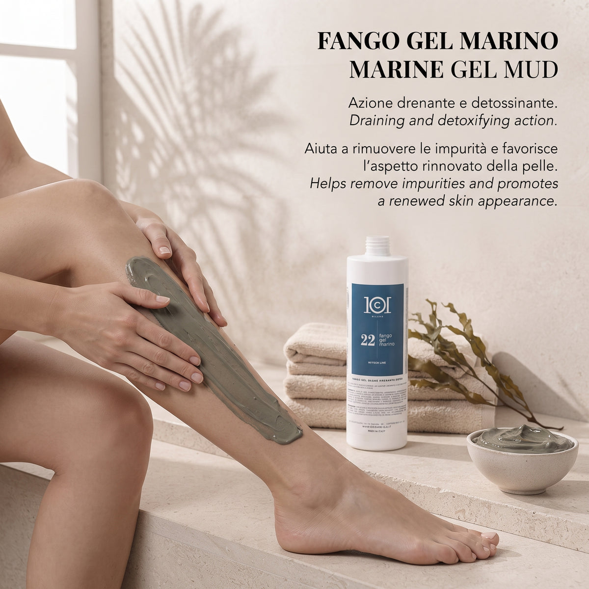 101 Cosmetica Marine Algae Gel Mud Draining and Detox Body Treatment Made in Italy – Hi-Tech Line 1000 ml