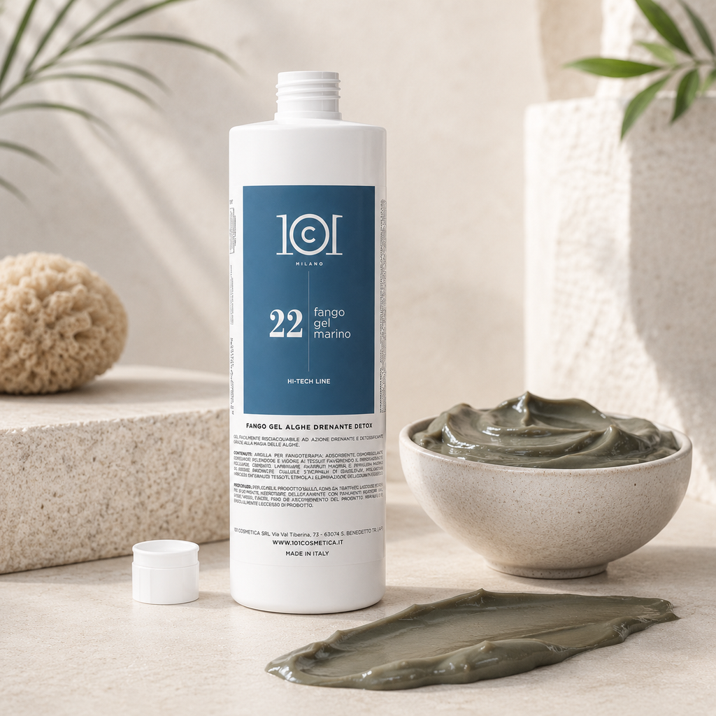 101 Cosmetica Marine Algae Gel Mud Draining and Detox Body Treatment Made in Italy – Hi-Tech Line 1000 ml
