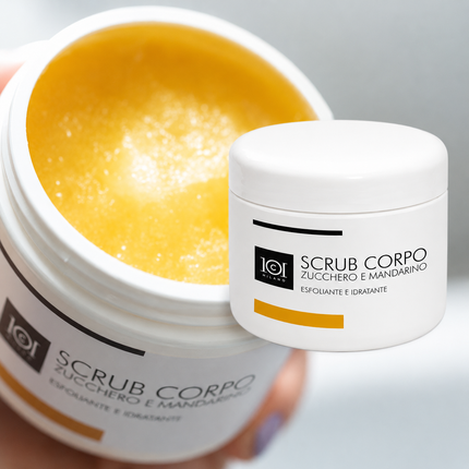 101 Cosmetica Sugar and Mandarin Body Scrub Exfoliating Hydrating Treatment Made in Italy New Body Line 250 ml