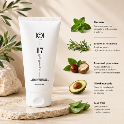 101 Cosmetica Leg Refresh Gel Fast Absorption Made in Italy Hi-Tech Line 200 ml