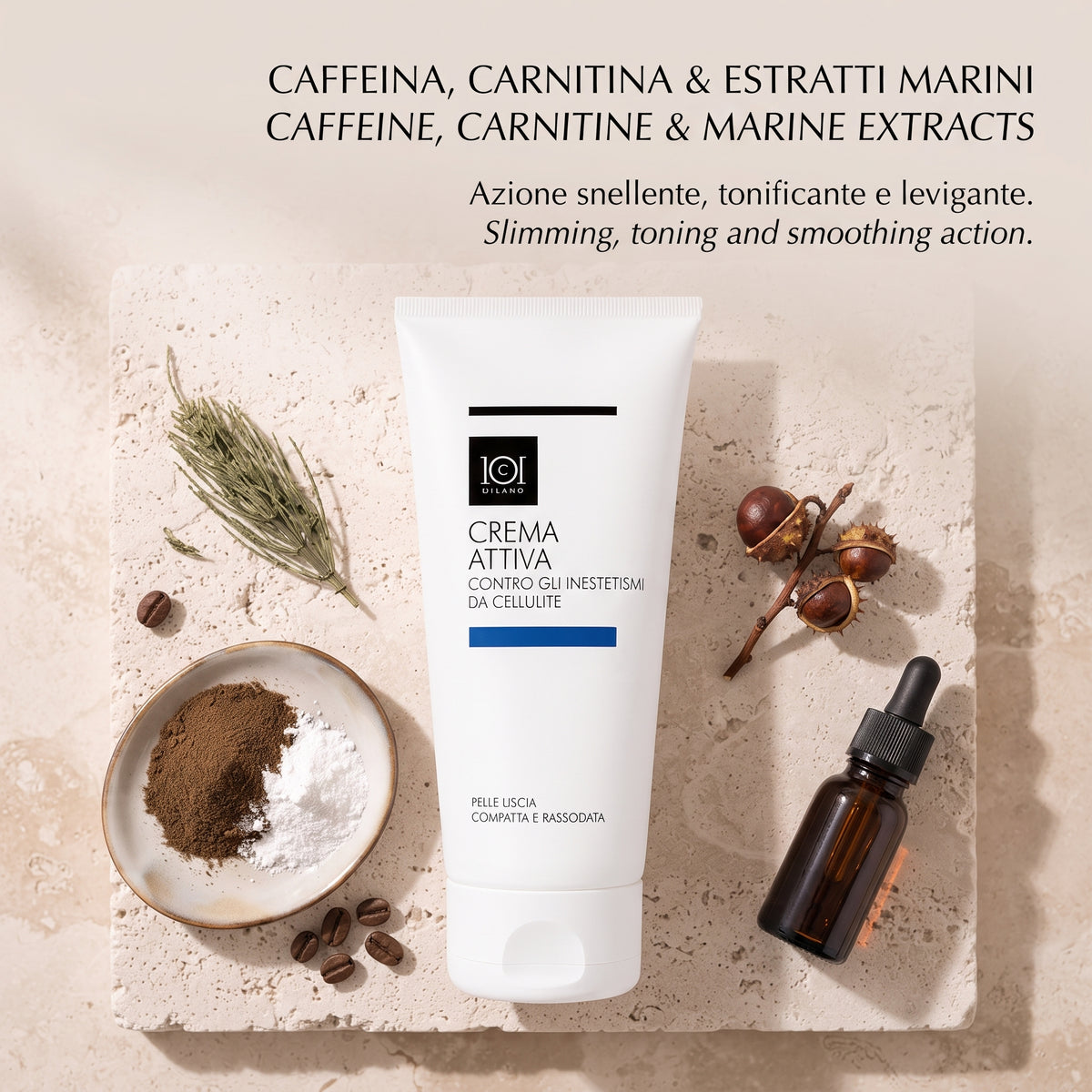 101 Cosmetica Anti-Cellulite Active Body Cream for Smoother and Firmer Skin Made in Italy 200 ml