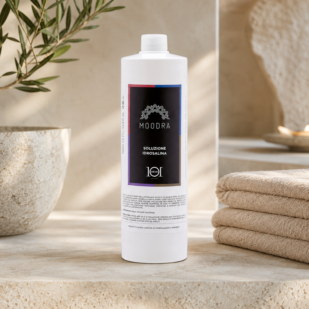 101 Cosmetica Moodra Hydro Saline Solution Reinigende und regenerierende Körperbehandlung Made in Italy – Moodra-Linie 1000 ml