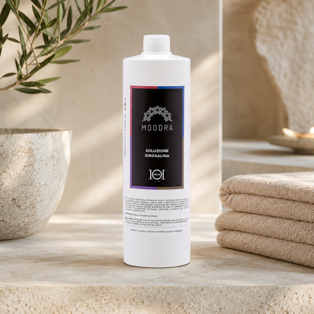 101 Cosmetica Moodra Hydro Saline Solution Purifying and Regenerating Body Treatment Made in Italy - Moodra Line 1000 ml