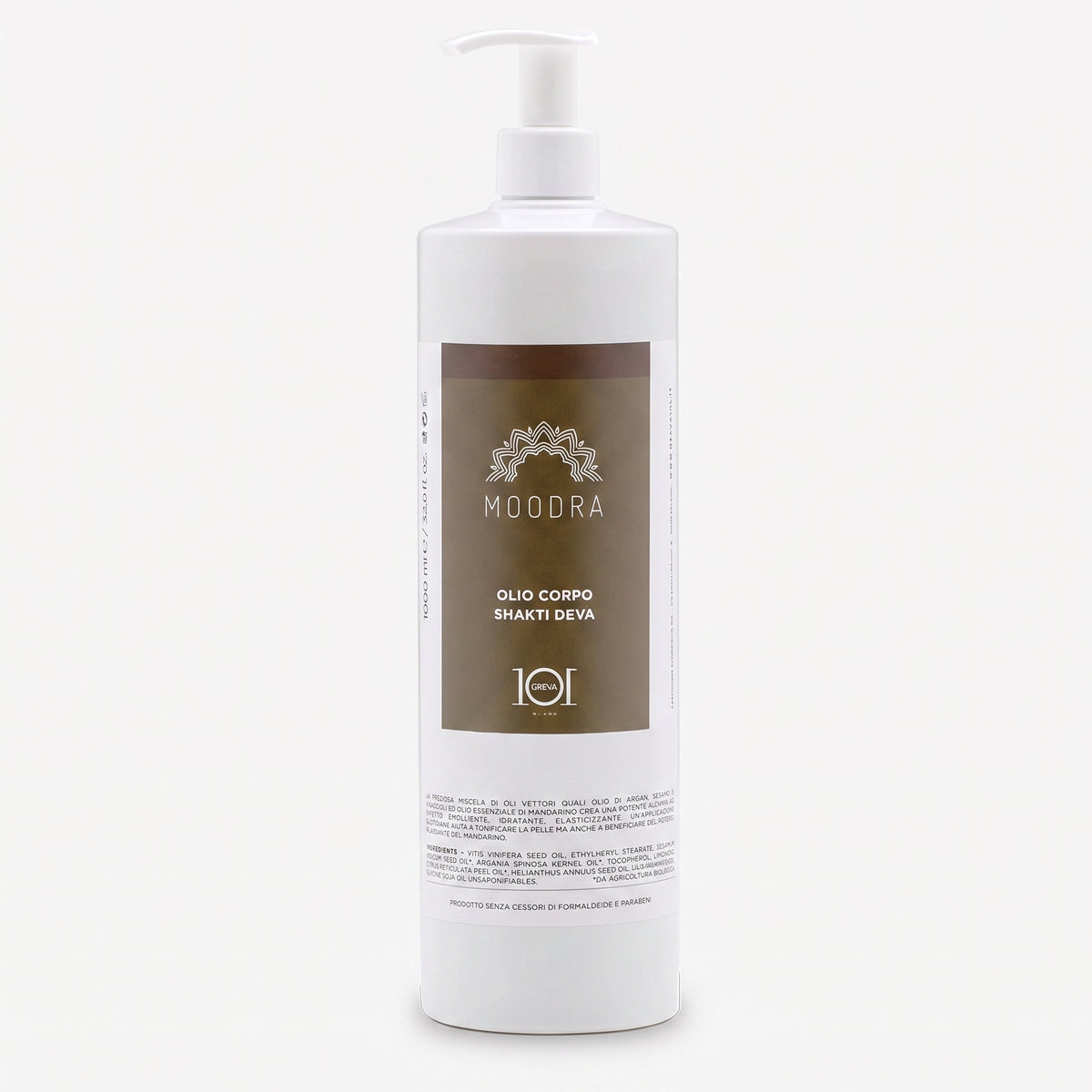 101 Cosmetica Moodra Shakti Deva Active Body Oil Elasticizing and Moisturizing Treatment Made in Italy - Moodra Line 1000 ml