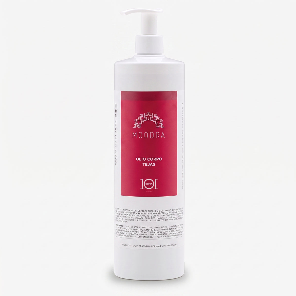 101 Cosmetica Moodra Tejas Active Body Oil Cellulite and Adiposity Massage Treatment Made in Italy - Moodra Line 1000 ml