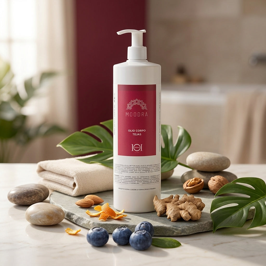 101 Cosmetica Moodra Tejas Active Body Oil Cellulite and Adiposity Massage Treatment Made in Italy - Moodra Line 1000 ml