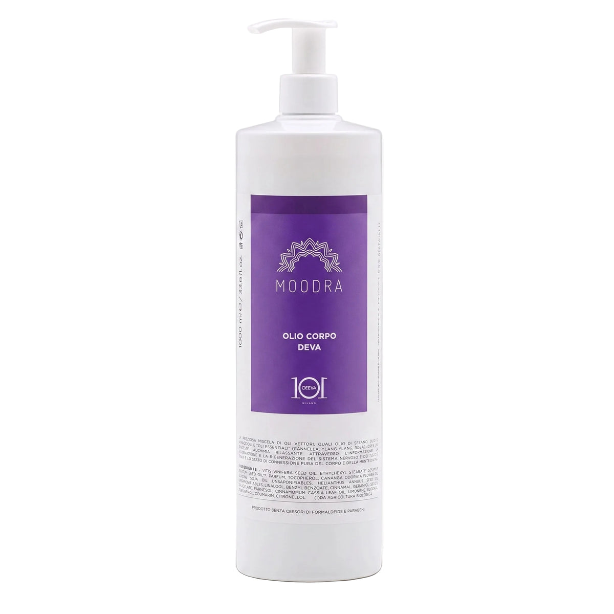 101 Cosmetica Moodra Deva Active Body Oil Relaxing and Calming Massage Treatment Made in Italy - Moodra Line 1000 ml