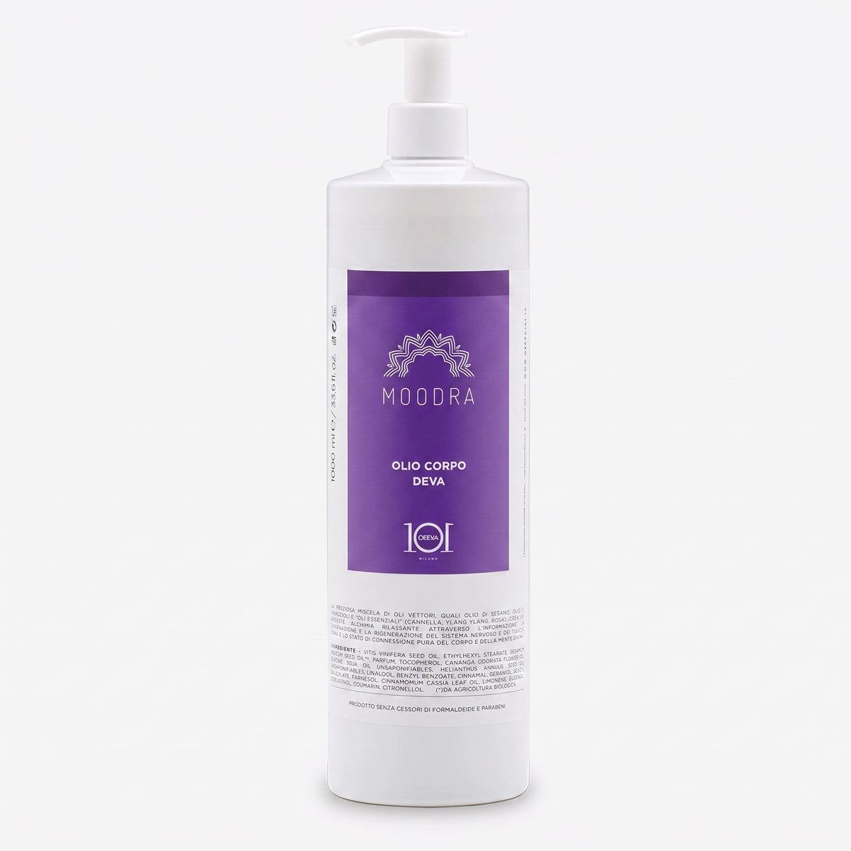 101 Cosmetica Moodra Deva Active Body Oil Relaxing and Calming Massage Treatment Made in Italy - Moodra Line 1000 ml