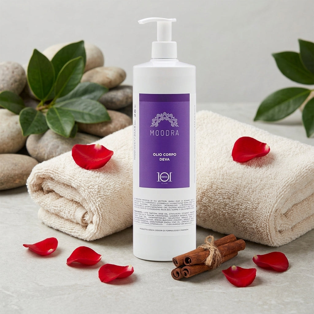 101 Cosmetica Moodra Deva Active Body Oil Relaxing and Calming Massage Treatment Made in Italy - Moodra Line 1000 ml