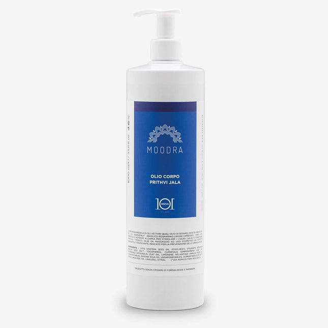 101 Moodra Prithvi Jala Olio Corpo Drenante e Tonificante 1000ml – Made in Italy