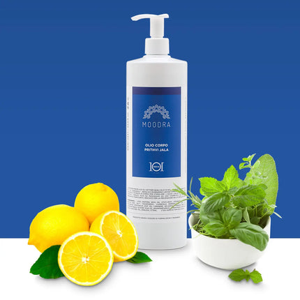 101 Moodra Prithvi Jala Olio Corpo Drenante e Tonificante 1000ml – Made in Italy