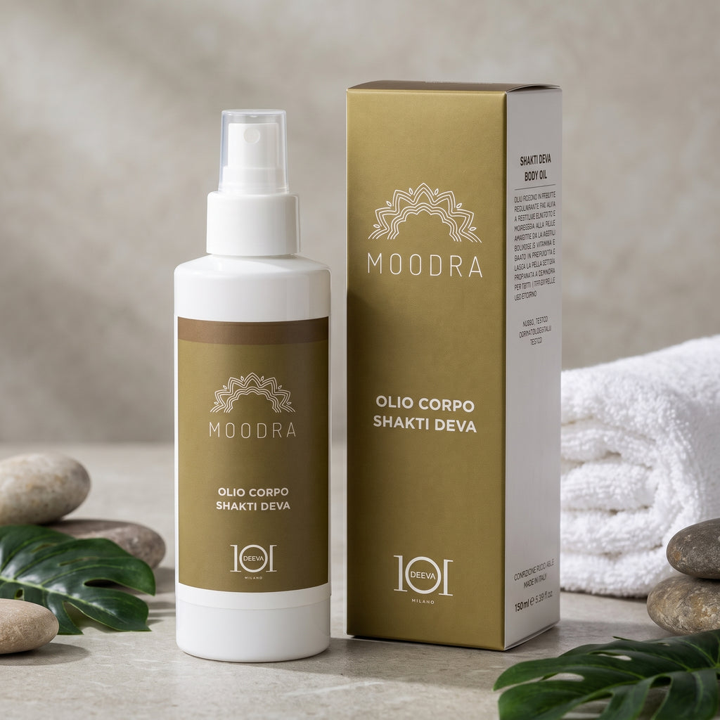 101 Cosmetica Moodra Shakti Deva Body Oil Elasticizing and Moisturizing Treatment Made in Italy - Moodra Line 150 ml