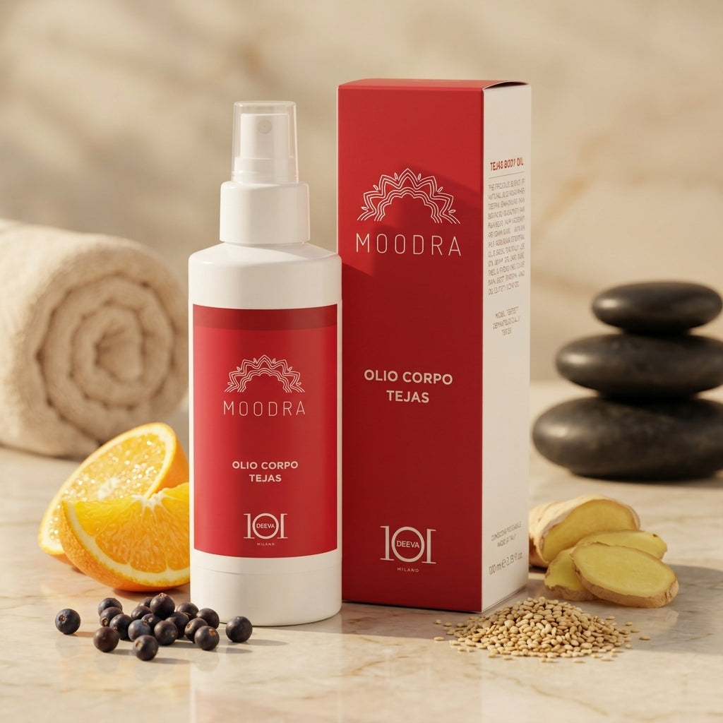 101 Cosmetica Moodra Tejas Body Oil Cellulite and Adiposity Massage Treatment Made in Italy - Moodra Line 150 ml