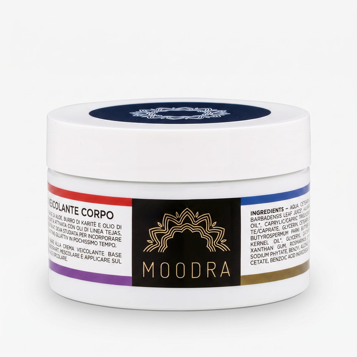 101 Cosmetica Moodra Body Carrier Cream Nourishing and Moisturizing Treatment Made in Italy - Moodra Line 200 ml