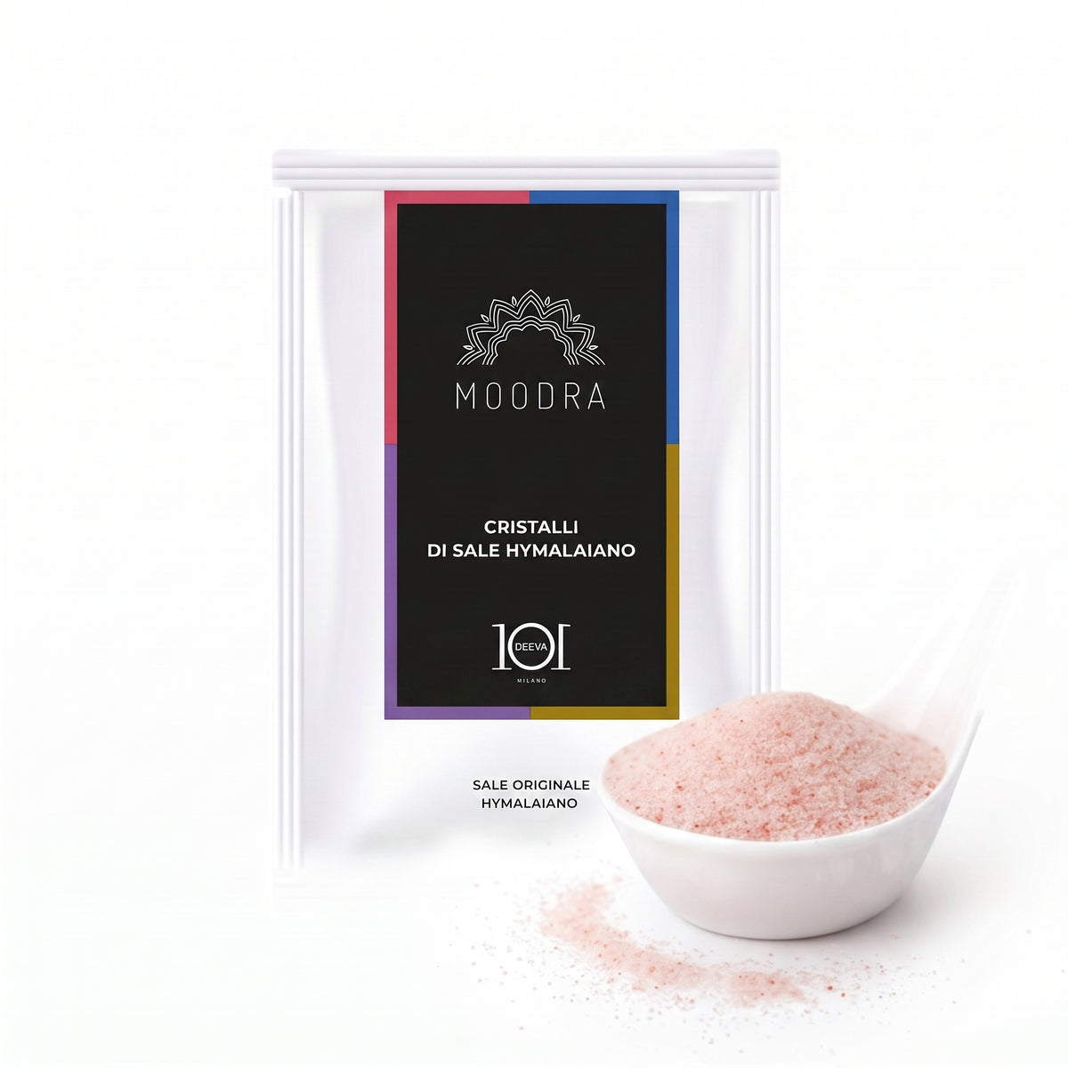 101 Cosmetica Moodra Himalayan Salt Crystals Draining and Relaxing Body Treatment Made in Italy - Moodra Line 50 g