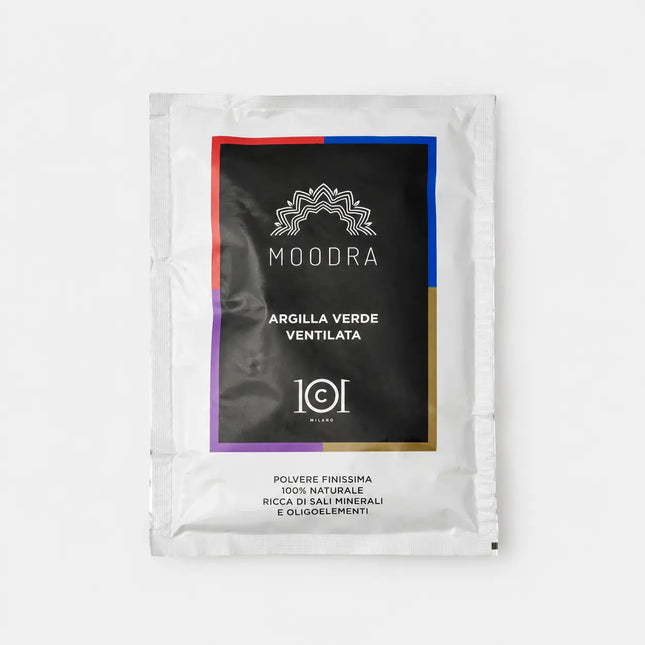 101 Moodra Argilla Verde Ventilata Trattamento Detox Corpo 150g – Made in Italy