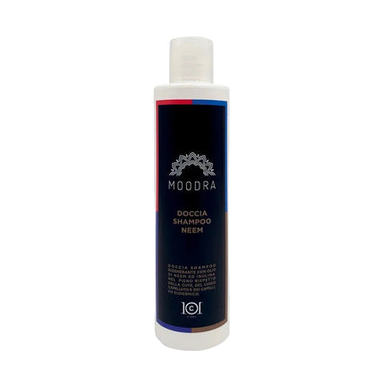 101 Cosmetica Moodra Neem Shower Shampoo for Body and Hair Made in Italy - Moodra Line 250 ml