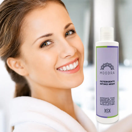 101 Moodra Neem Limpiador Íntimo con Aloe Vera Cuidado Diario 250ml – Made in Italy