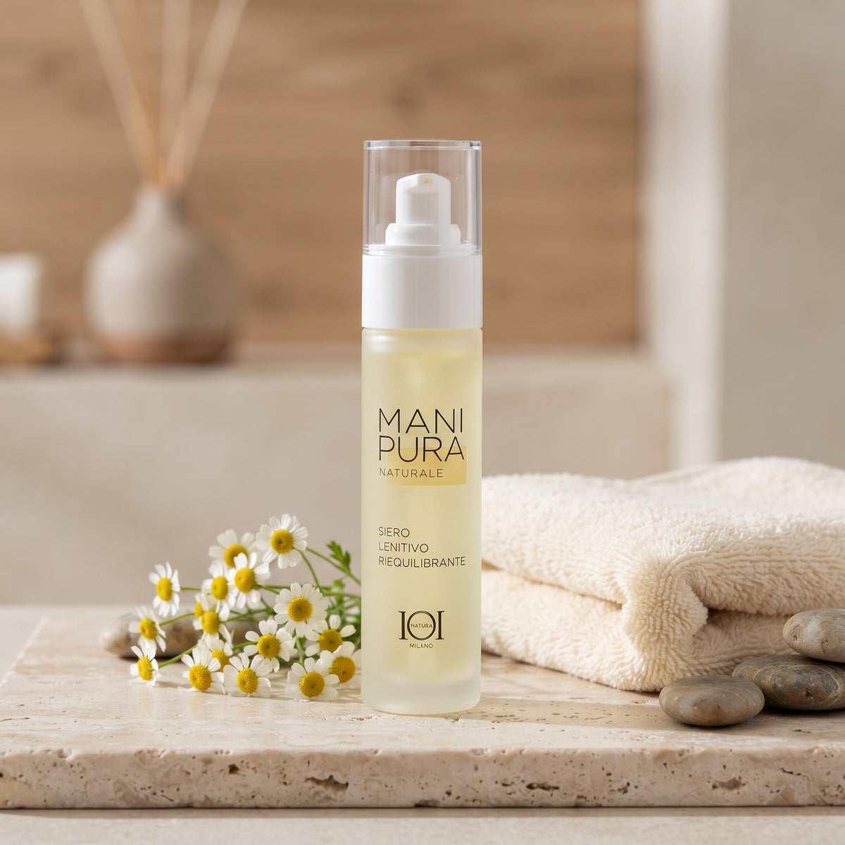101 Cosmetica Manipura Soothing and Balancing Face Serum with Chamomile Made in Italy - Manipura Line 50 ml