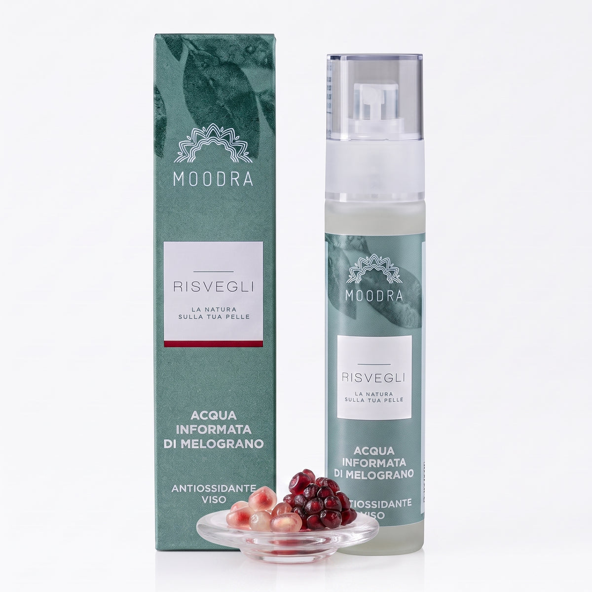 101 Cosmetica Pomegranate Antioxidant Face Mist Made in Italy Moodra Risvegli Line 50 ml