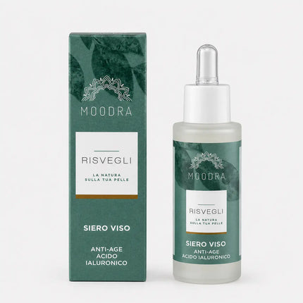 101 Moodra Risvegli Siero Viso Anti-Age con Acido Ialuronico 30ml – Made in Italy