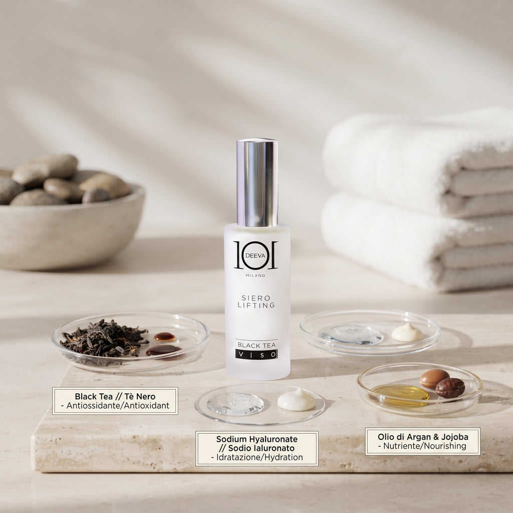 101 Cosmetica Lifting Face Serum Black Tea Firming Anti Age Made in Italy 30 ml