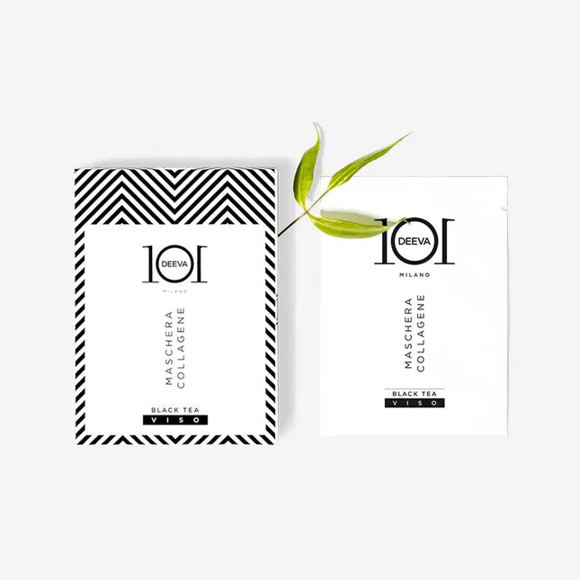 101 Deeva Black Tea Maschera Viso al Collagene 5 pezzi x 15ml – Made in Italy