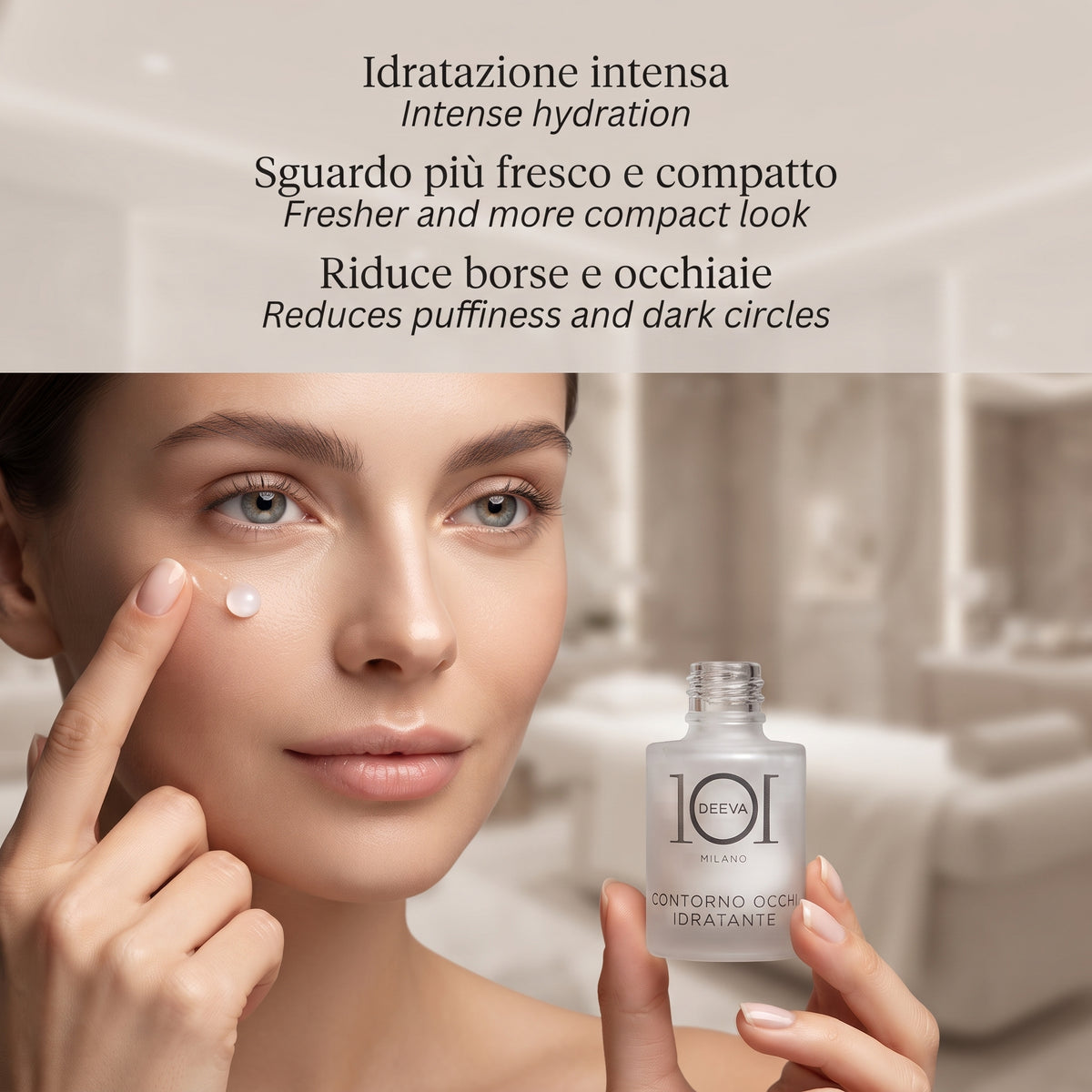 101 Cosmetica Hyalu4Deep Hydrating Eye Contour with Hyaluronic Acid Made in Italy 15 ml