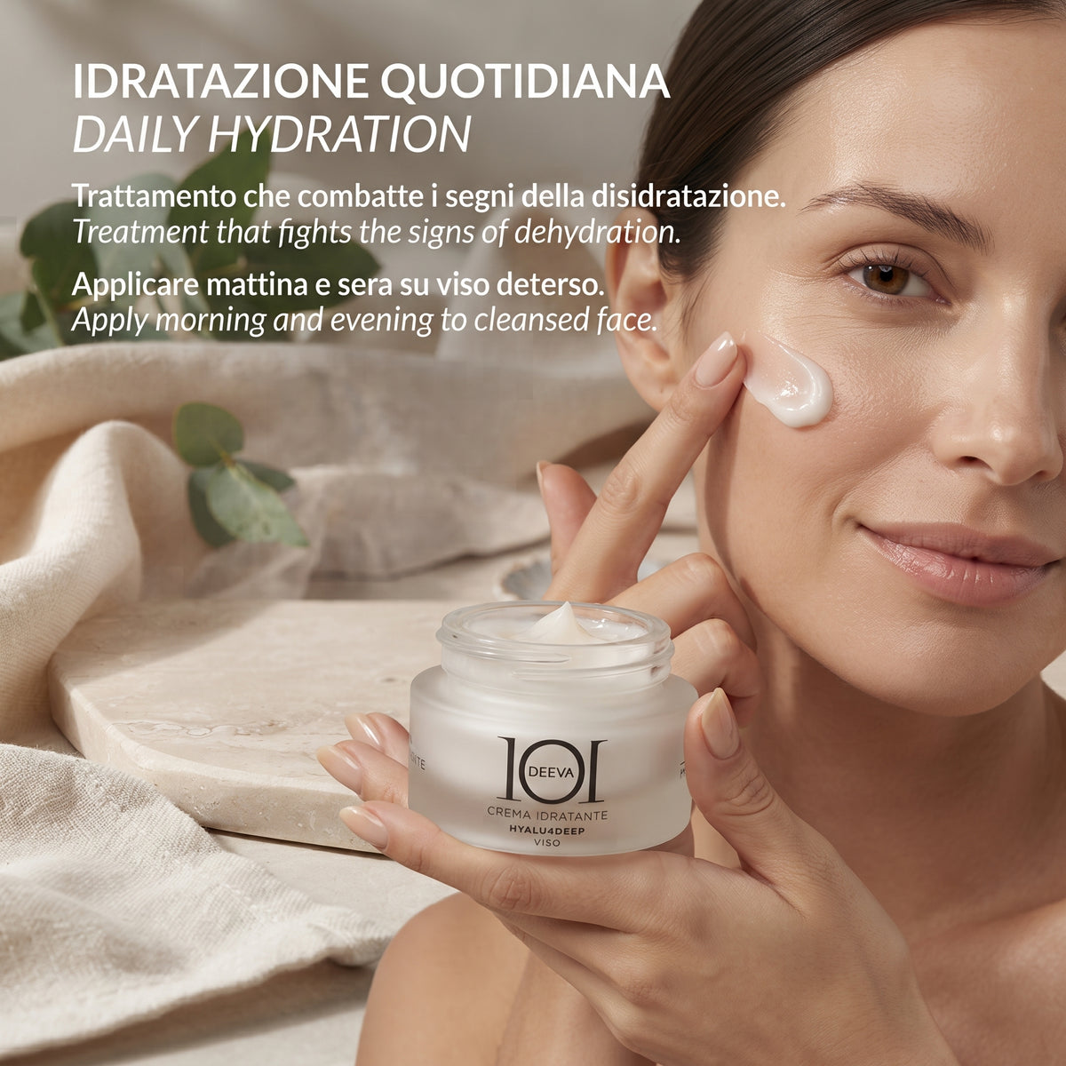 101 Cosmetica Hyalu4Deep Hydrating Face Cream with Hyaluronic Acid Made in Italy 50 ml