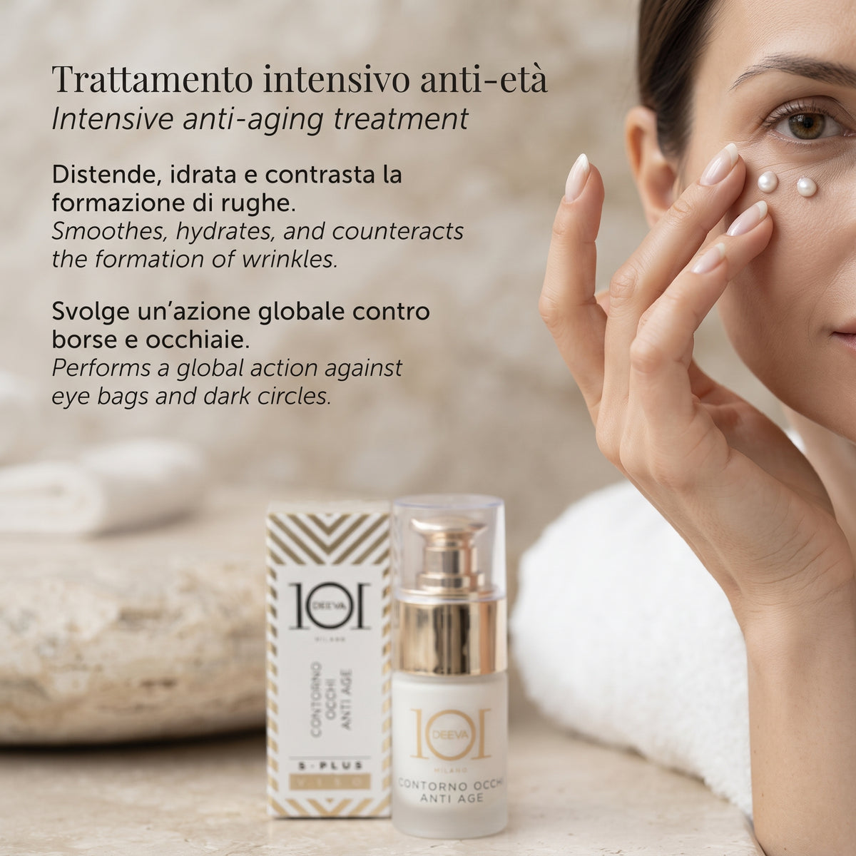 101 Cosmetica S Plus Anti-Age Eye Contour with Hyaluronic Acid Made in Italy 15 ml