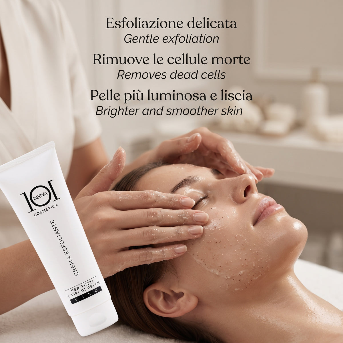 101 Cosmetica Gentle Exfoliating Face Cream Made in Italy Face Cleansing Line 150 ml