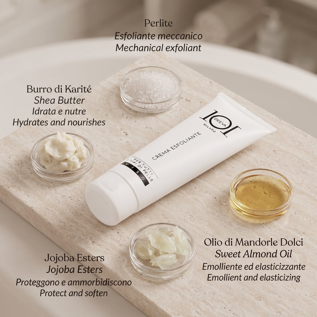 101 Cosmetica Gentle Exfoliating Face Cream Made in Italy Face Cleansing Line 150 ml
