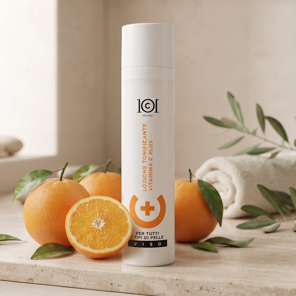 101 Cosmetica Vitamin C Plus Toning Face Lotion with Microencapsulated Vitamin C Made in Italy 250 ml
