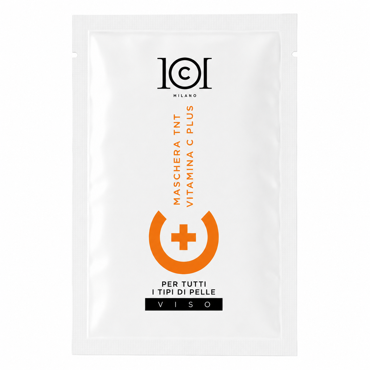 101 Cosmetica Vitamin C Plus TNT Sheet Face Mask Brightening and Hydrating Made in Italy Single Dose 25 ml