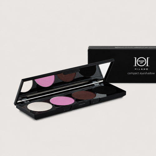 101 Cosmetica 101MakeUp Compact Eyeshadow Palette 4 Velvety High Coverage Shades Made in Italy 1 Piece