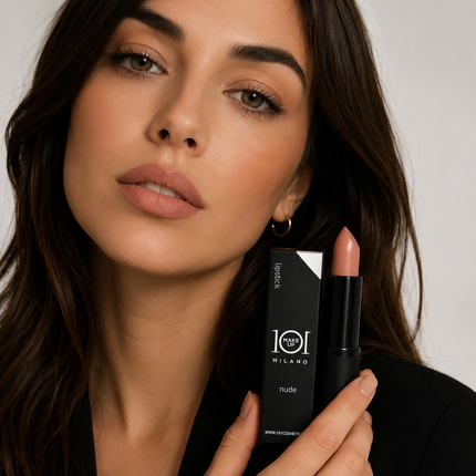 101 Cosmetica 101MakeUp Lipstick for Lip Color Nude Mauve Dark Plum Passion Made in Italy 4.5 g