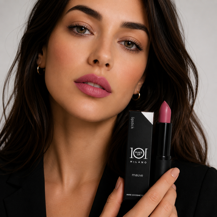 101 Cosmetica 101MakeUp Lipstick for Lip Color Nude Mauve Dark Plum Passion Made in Italy 4.5 g