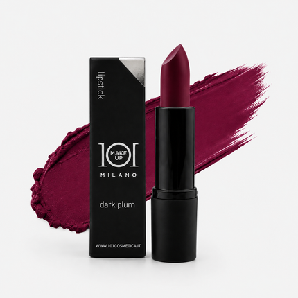 101 Cosmetica 101MakeUp Lipstick for Lip Color Nude Mauve Dark Plum Passion Made in Italy 4.5 g