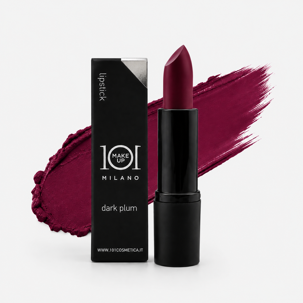 101 Cosmetica 101MakeUp Lipstick for Lip Color Nude Mauve Dark Plum Passion Made in Italy 4.5 g