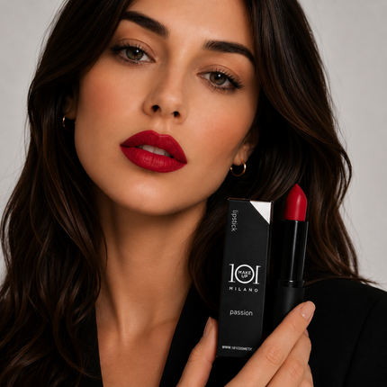 101 Cosmetica 101MakeUp Lipstick for Lip Color Nude Mauve Dark Plum Passion Made in Italy 4.5 g