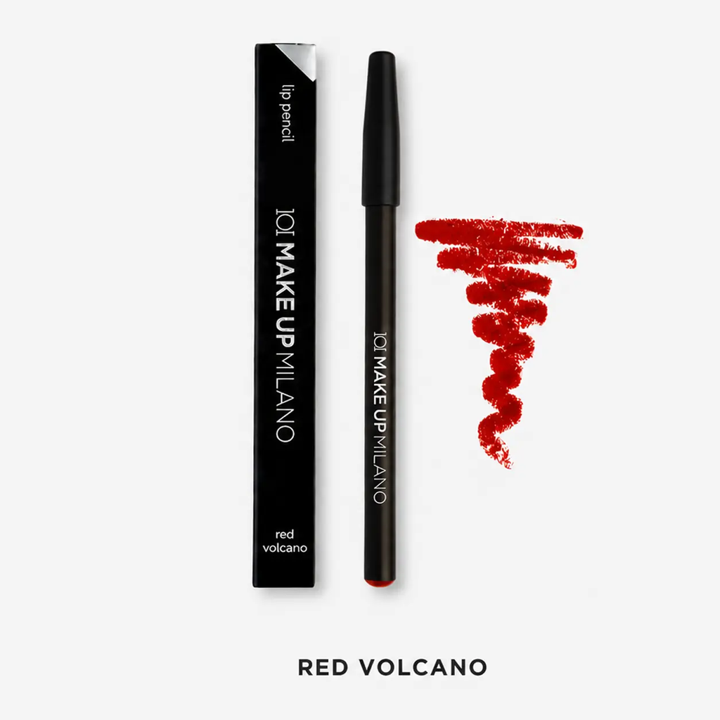101 Cosmetica 101MakeUp Lip Pencil for Defined Lip Color Plum or Red Volcano Made in Italy 1 Piece