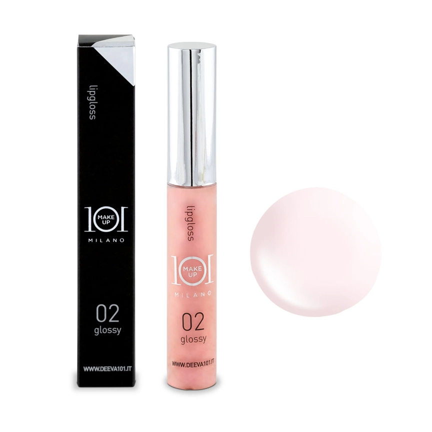 101 Cosmetica 101MakeUp Hydrating Volumizing Waterproof Lip Gloss Glossy 02 or Natural 03 Made in Italy 8 ml